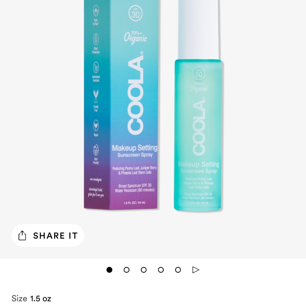 COOLA Organic Makeup Setting Spray SPF 30